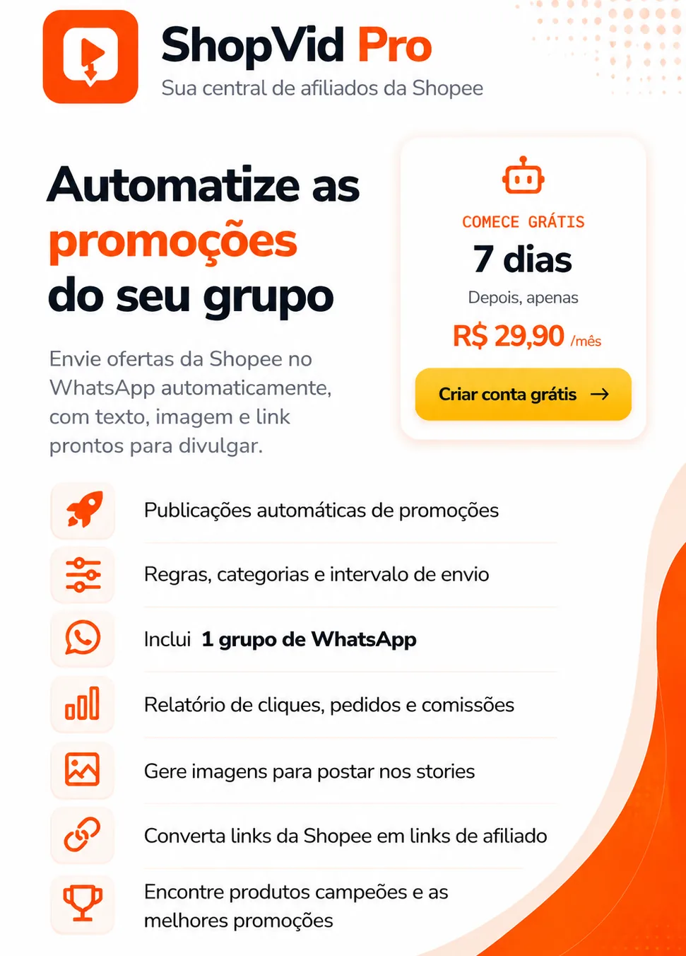 ShopVid Pro: automatize promoções no WhatsApp